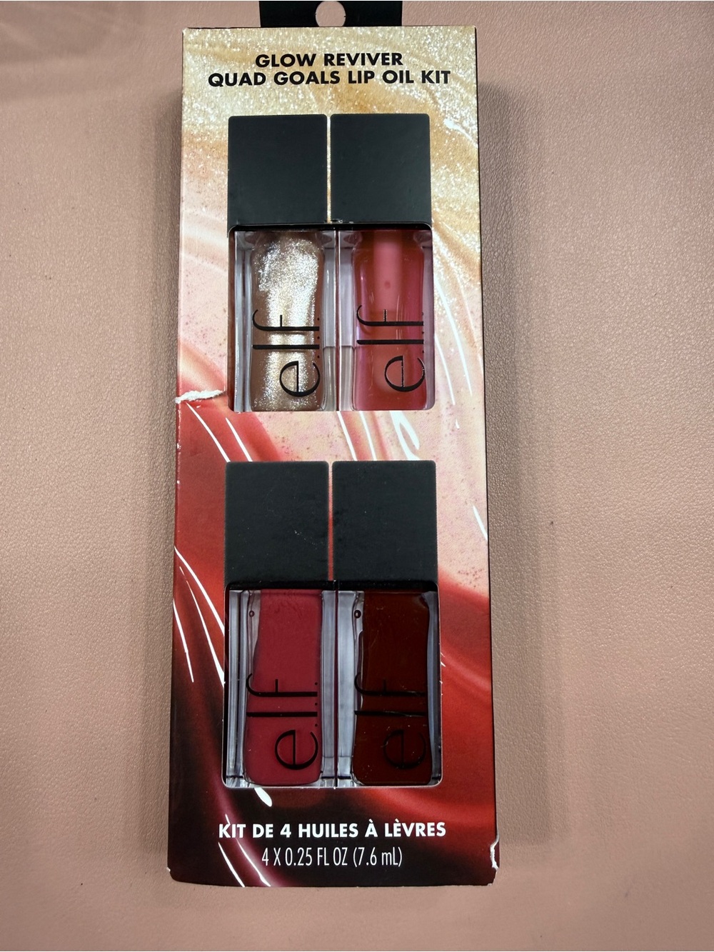 ELF Quad Goals Lip Oil Kit - Mixed Pink & Gold Shades
